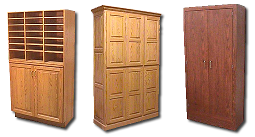 Mailbox and Tall Storage Cabinets